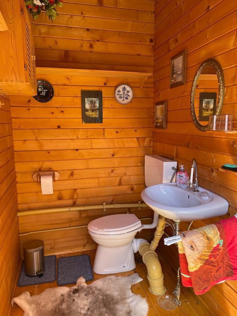 Gepflegter Kleingarten mit Blockbohlenhaus in Wittenberge Laupi